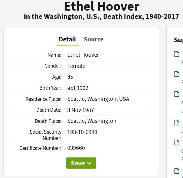 death record